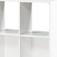 Gare Bookcase | 6 Cubby Shelves I White Wood Frame I Black Base 40"