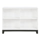 Gare Bookcase  4 Cubby Shelves I White Wood Frame I Black Base 43"