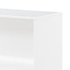 Gare Bookcase  4 Cubby Shelves I White Wood Frame I Black Base 43"