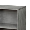 Gare Bookcase  4 Cubby Shelves I Low Profile I Rustic Gray Wood 43"