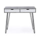 Writing Desk I 2 Drawers I White & Gray Marbling I Hairpin Legs 35"