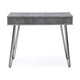 Writing Desk I 2 Drawers I White & Gray Marbling I Hairpin Legs 35"