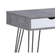 Writing Desk I 2 Drawers I White & Gray Marbling I Hairpin Legs 35"