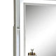 Pumi Dresser Mirror w LED | Glass Panel Trim | Ivory 38x44 Rectangular