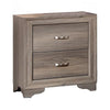 Aaz Nightst& | 2 Drawers | Silver H&les | Weathered Gray
