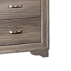 Aaz Nightst& | 2 Drawers | Silver H&les | Weathered Gray