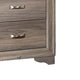 Aaz Nightst& | 2 Drawers | Silver H&les | Weathered Gray