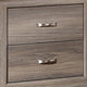 Aaz Nightst& | 2 Drawers | Silver H&les | Weathered Gray