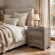 Aaz Nightst& | 2 Drawers | Silver H&les | Weathered Gray