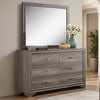 Aaz Dresser Mirror | Framed Design | Weathered Gray 37x47 Rectangular