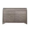 Aaz 58" Wide Dresser | 6 Drawers | Silver H&les | Weathered Gray