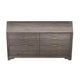 Aaz 58" Wide Dresser | 6 Drawers | Silver H&les | Weathered Gray