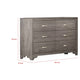 Aaz 58" Wide Dresser | 6 Drawers | Silver H&les | Weathered Gray