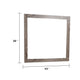 Ency Dresser Mirror | Framed Border | Textured Brown 38x43 Rectangular