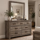 Ency Dresser Mirror | Framed Border | Textured Brown 38x43 Rectangular