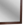 Ansa Arched Dresser Mirror | Carved Frame | Dark Cherry Brown Wood 37x41