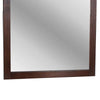 Ansa Arched Dresser Mirror | Carved Frame | Dark Cherry Brown Wood 37x41