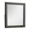 Luyi Dresser Mirror | Framed Border | Textured Foil Gray 35" Square
