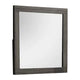 Luyi Dresser Mirror | Framed Border | Textured Foil Gray 35" Square