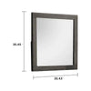 Luyi Dresser Mirror | Framed Border | Textured Foil Gray 35" Square