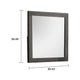 Luyi Dresser Mirror | Framed Border | Textured Foil Gray 35" Square