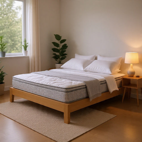 Dolly Euro Top Full Mattress | Smartfoam Fill | Bonnel Springs | White 9"