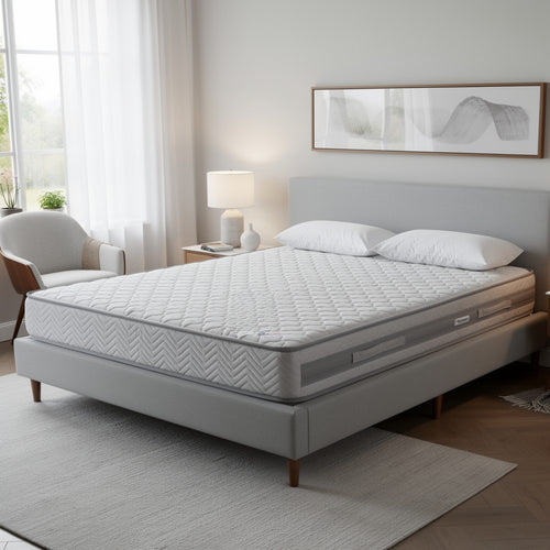 Lape Queen Mattress | 3 Layer Gel Memory Foam | Motion Isolation | Gray 6"