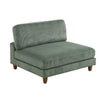 Yama Modular Armless Accent Chair | Foam Fill | Sage Green Corduroy