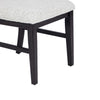 Alok Dining Side Chair Set of 2 | Arch Cutout Back | White Cushions | Black