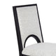 Alok Dining Side Chair Set of 2 | Arch Cutout Back | White Cushions | Black