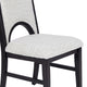Alok Dining Side Chair Set of 2 | Arch Cutout Back | White Cushions | Black