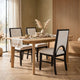 Alok Dining Side Chair Set of 2 | Arch Cutout Back | White Cushions | Black