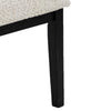Sima Dining Side Chair Set of 2 | Arched Back | White Cushions | Black Frame