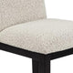 Sima Dining Side Chair Set of 2 | Arched Back | White Cushions | Black Frame