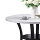 Pera Dining Table w Shelf | Curved Legs | White & Black | 40" Round