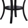 Pera Dining Table w Shelf | Curved Legs | White & Black | 40" Round