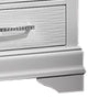 Shoba Nightst& | 2 Textured Drawers | Faux Diamond Inlaid H&les | White