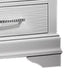 Shoba Nightst& | 2 Textured Drawers | Faux Diamond Inlaid H&les | White