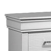 Shoba Nightst& | 2 Textured Drawers | Faux Diamond Inlaid H&les | White
