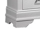 Shoba Nightst& | 2 Textured Drawers | Faux Diamond Inlaid H&les | White