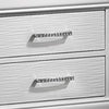 Shoba Nightst& | 2 Textured Drawers | Faux Diamond Inlaid H&les | White