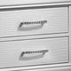 Shoba Nightst& | 2 Textured Drawers | Faux Diamond Inlaid H&les | White