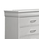 Shoba Wide Dresser | 6 Textured Drawers | Faux Diamond H&les | White
