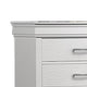 Shoba Tall Dresser Chest | 5 Textured Drawers | Faux Diamond H&les | White