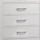 Shoba Tall Dresser Chest | 5 Textured Drawers | Faux Diamond H&les | White