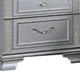 Kiol Nightst& | 2 Drawers | Glitter Stripes | Crystal H&les | Gray