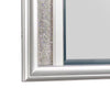 Dresser Mirror w LED | Double Arched Top | Glitter Stripes | Silver 40x48