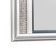 Dresser Mirror w LED | Double Arched Top | Glitter Stripes | Silver 40x48