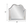 Dresser Mirror w LED | Double Arched Top | Glitter Stripes | Silver 40x48