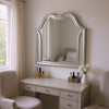 Dresser Mirror w LED | Double Arched Top | Glitter Stripes | Silver 40x48